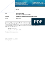 Memorandum Order No. 003-22 Series of 2022 Sahania M. Naim Submission of Personnel Inventort Report July 1, 2022