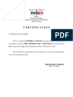 PH Certification of Teacher Payroll