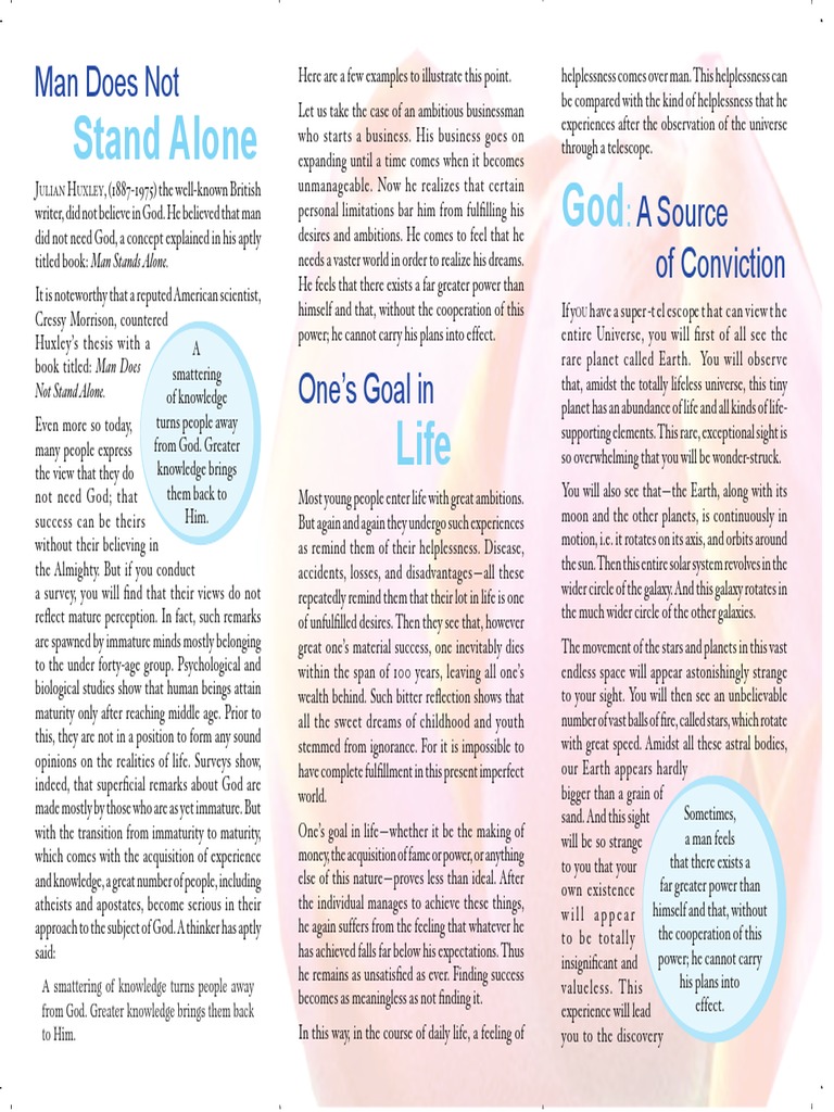 Man Does Not Stand Alone PDF God