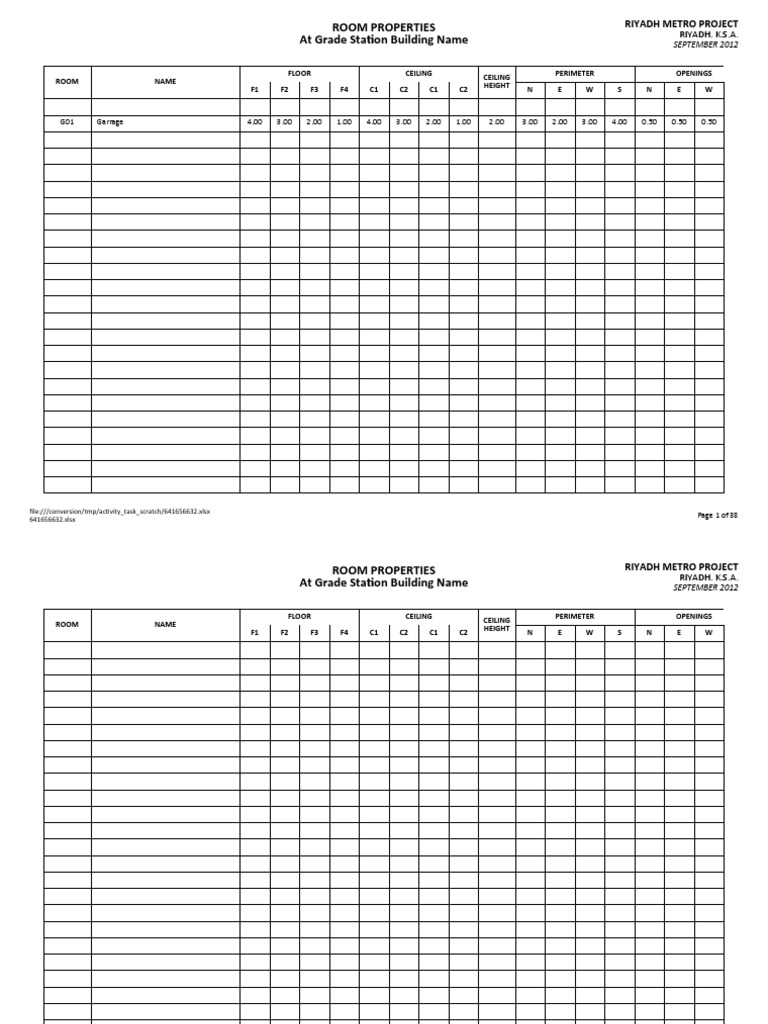 Finishing Schedule PDF