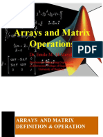 3-Arrays and Matrix Definition and Operations 9-3-2022