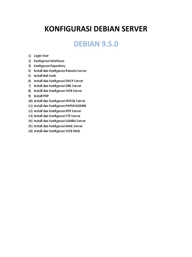 Konfigurasi debian server pdf