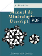 Bétekhtine - Manuel de Minéralogie Descriptive - Mir - 1968