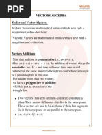 Class 12 Vector Algebra Notes | PDF | Euclidean Vector | Triangle