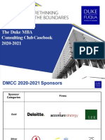 Duke MBA Consulting Club Casebook 2020-2021: 13 New Cases for Consulting Interviews