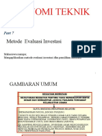 Ekonomi Teknik: Metode Evaluasi Investasi