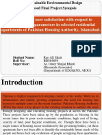 Evaluation of User Satisfaction With Respect To Environmental Parameters in Selected Residential Apartments of Pakistan Housing Authority, Islamabad