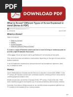 What Is Screw Different Types of Screw Explained in Detail Notes PDF