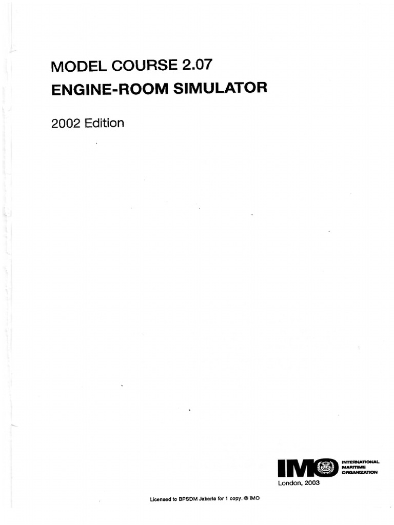 IMO Model Course 2 07 Engine Room Simulator 2002 Edition PDF
