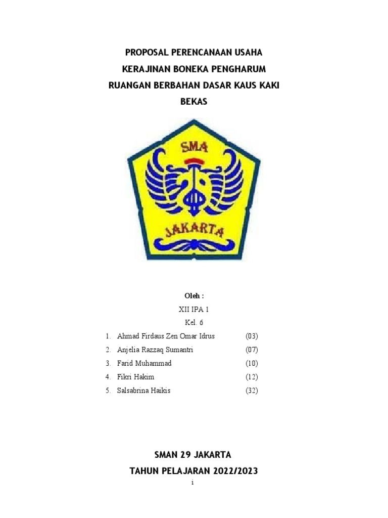 Proposal Perencanaan Usaha - Kelompok 6 | PDF