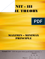 Game Theory: Maximin-Minimax Principle and 2x2 Games