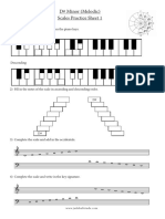 D# Minor (Melodic) Scale Practice Sheet 1