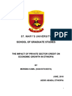 MEREMA KAMIL FINAL THESIS JUNE, 2018 THE IMPACT OF PRIVATE SECTOR CREDIT in Ethopia