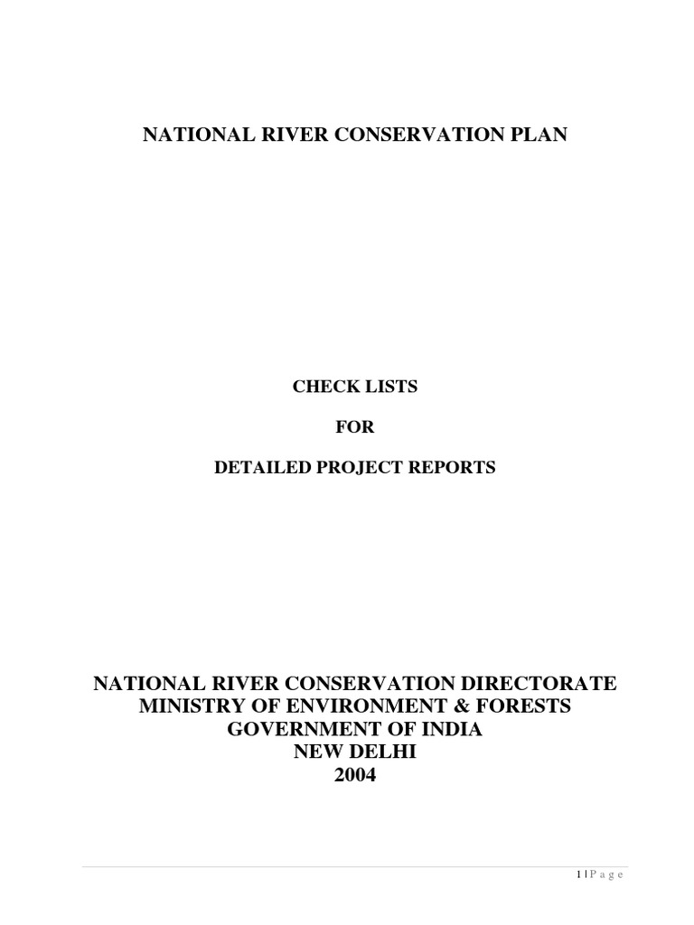 NRC Detailed Project Report Checklists | PDF | Science & Mathematics ...