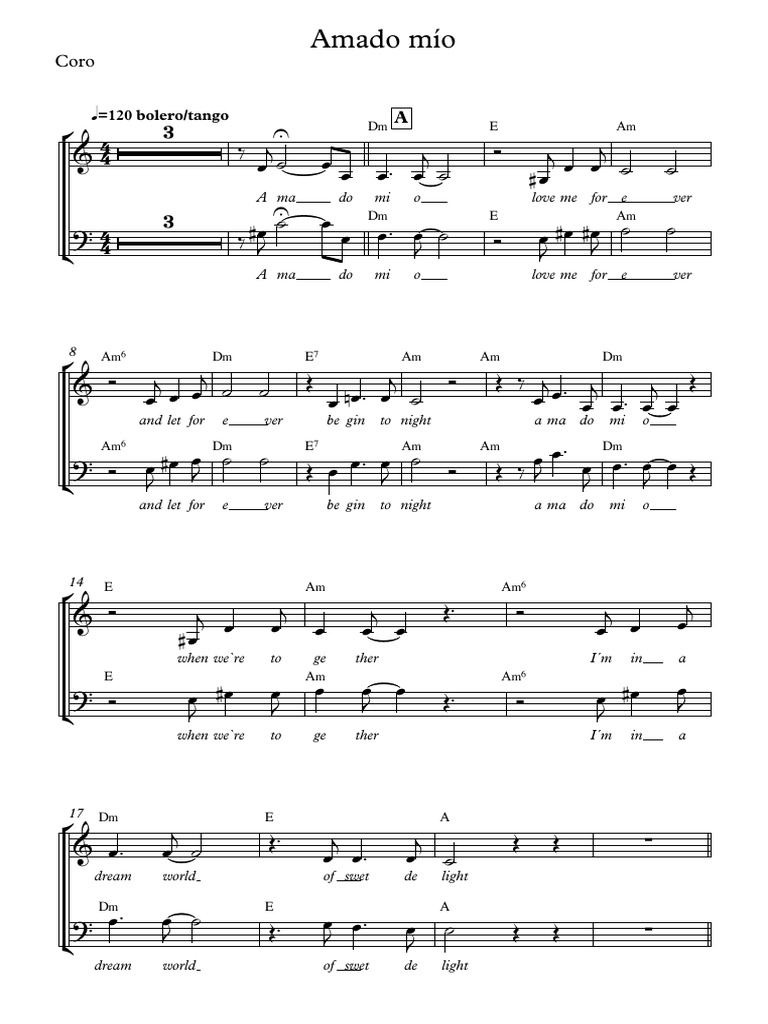 Amado Mio Big Band Coro PDF