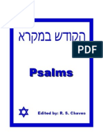 Hebrew Holy Bible Book of Psalms R. S. Chaves