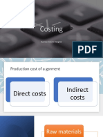 Costing Tool for Garment Production