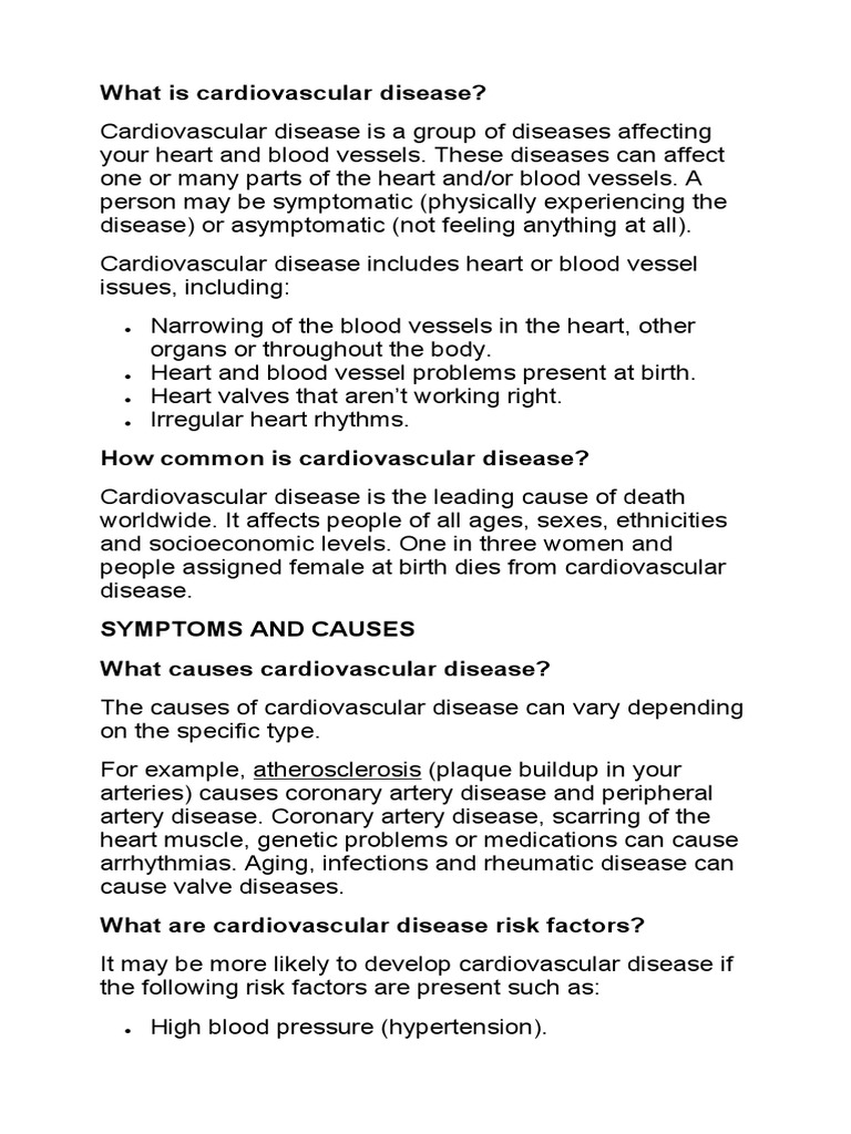 What Is Cardiovascular Disease PDF Heart Congenital Heart Defect
