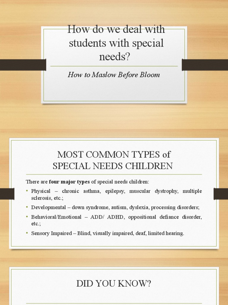 Understanding Special Needs Education | PDF | Disability | Inclusion ...