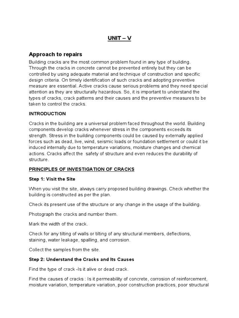 unit-v-approach-to-repairs-part-1-pdf-concrete-masonry