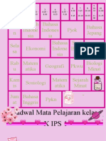 Jadwal Mata Pelajaran