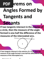 Theorems Secants Tangents