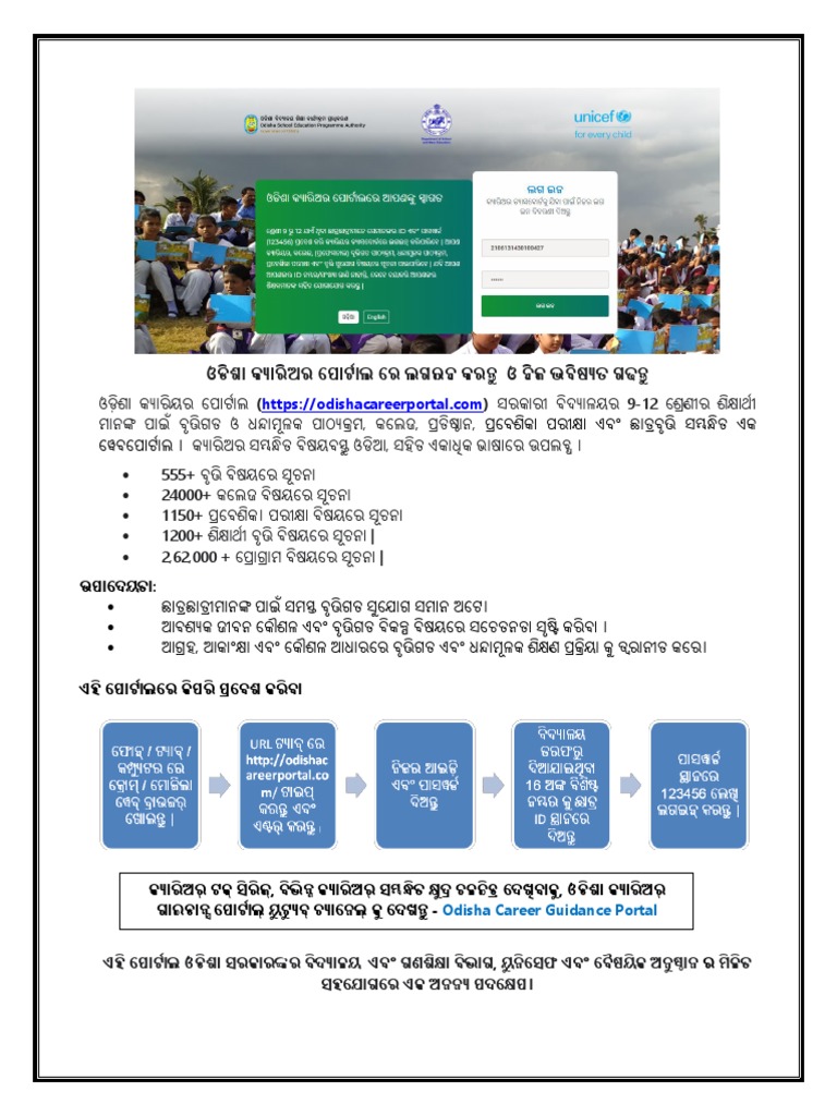 Odisha Career Portal Inner Back PDF