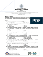 1st Quarter MAPEH 8 Summative Test Final