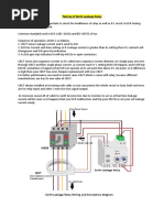 Testing of Earth Leakage Relay