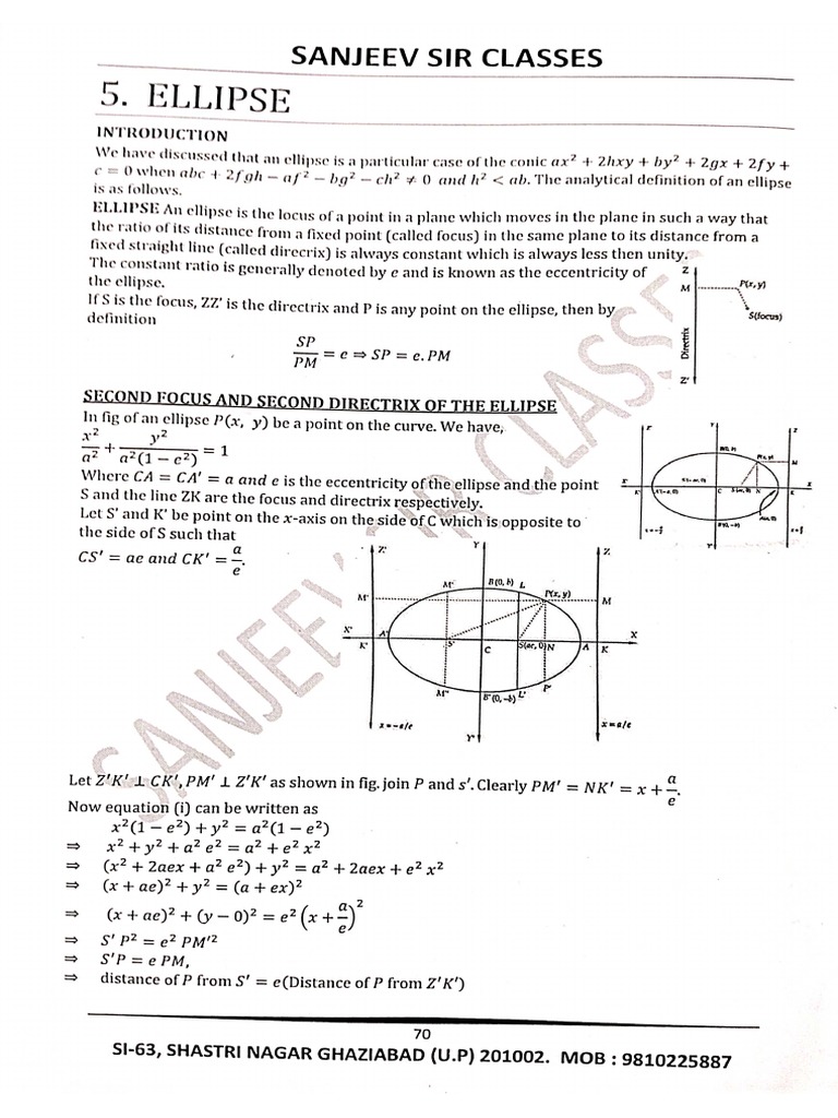 Conic Section Complete | PDF