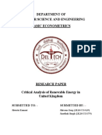 Basic Econometrics Research Paper