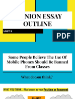Opinion Essay Outline