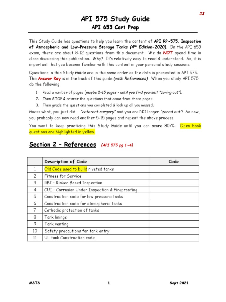 Api - 575 - Study - aid-API 653 | PDF | Corrosion | Welding