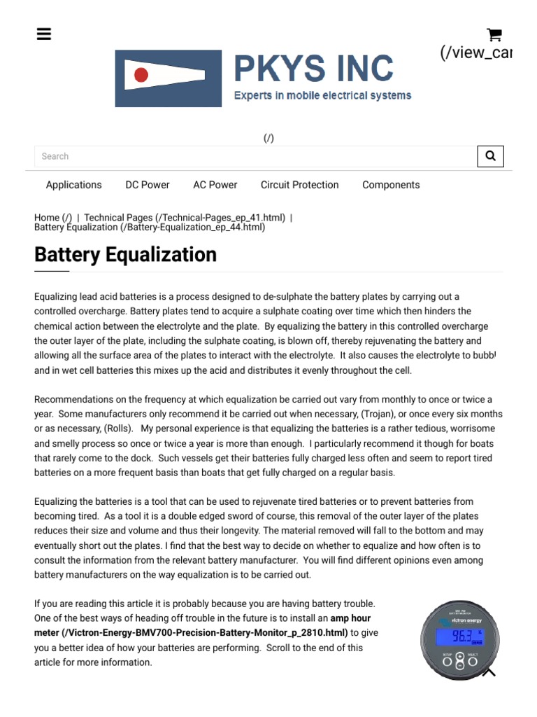 Equalising Charge Lead Acid PDF Battery Charger Quantity