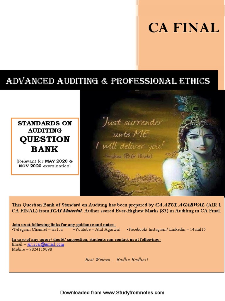 1 Sa Question Bank Latest Atul Agarwal Studyfromnotes Com W Pdf