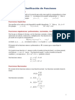 Funciones: Clasificación, Dominio y Recorrido