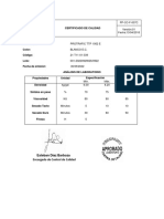 Certificado de Calidad: PP-CC-F-007C Versión:01 Fecha:13/04/2018