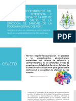 Normas y procedimientos del sistema de referencia y contrarreferencia de la Red de Servicios de Salud de la Policía Nacional del Perú