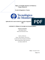 Actividad 3.1 - Balances de Energía Con Reacción Química