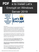 How To Install Let's Encrypt On Windows Server 2019