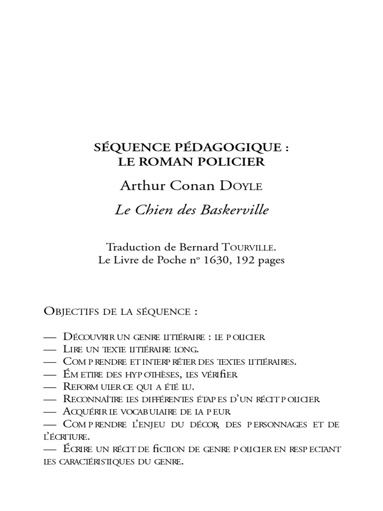 Le Chien De Baskerville Résumé Par Chapitre Le Chien de Baskerville | PDF | Sherlock Holmes | Le Chien des Baskerville