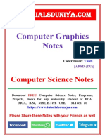 Computer Graphics Notes 4 - TutorialsDuniya