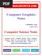 Computer Graphics Notes 4 - TutorialsDuniya