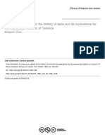 Victor - A Problem of Method in The History of Texts and Its Implications For The Manuscript Tradition of Terence - RHT 2007