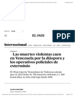 Las Muertes Violentas Caen en Venezuela Por La Diáspora y Los Operativos Policiales de Exterminio - Internacional - EL PAÍS