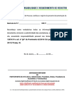 Termo de Responsabilidade Requerimento e Registro RCPJ