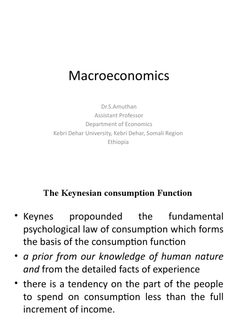 The keynesian consumption function and permanent income hypothesis an