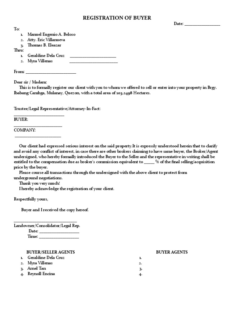 Registration of Buyer PDF
