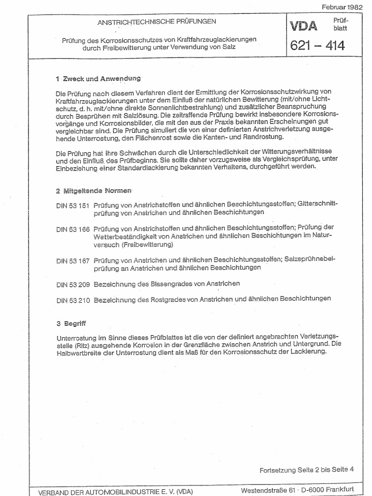 Vda 621-414 02-82 | PDF