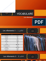 VOCABULAIRE Vêtements